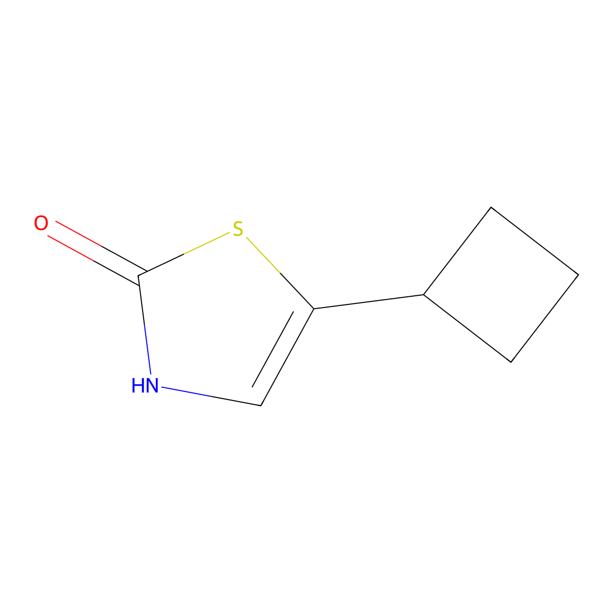 2-Hydroxy-5-(cyclobutyl)thiazole molecular structure, CAS 1215072-52-8