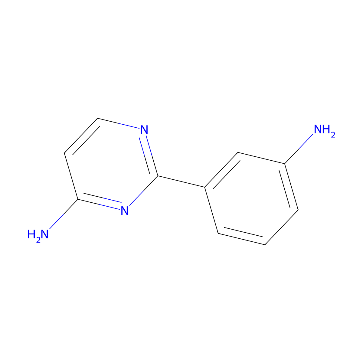 4-Amino-2-(3-aminophenyl)pyrimidine molecular structure, CAS 1215072-62-0