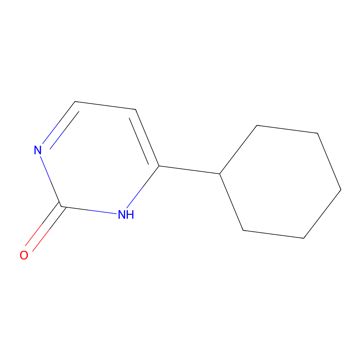 2-Hydroxy-4-(cyclohexyl)pyrimidine molecular structure, CAS 1215072-67-5