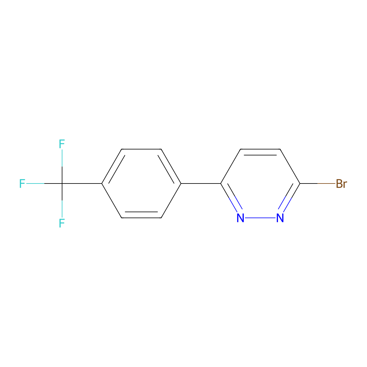 3-Bromo-6-(4-trifluoromethylphenyl)pyridazine molecular structure, CAS 1215072-74-4