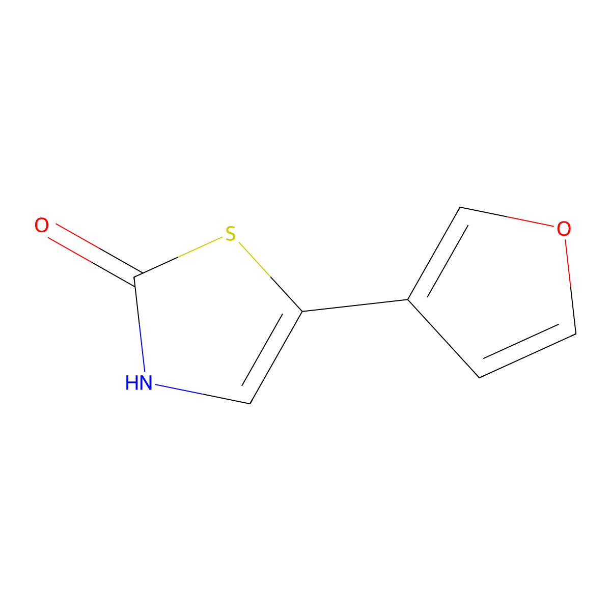 2-Hydroxy-5-(3-furyl)thiazole molecular structure, CAS 1215072-84-6