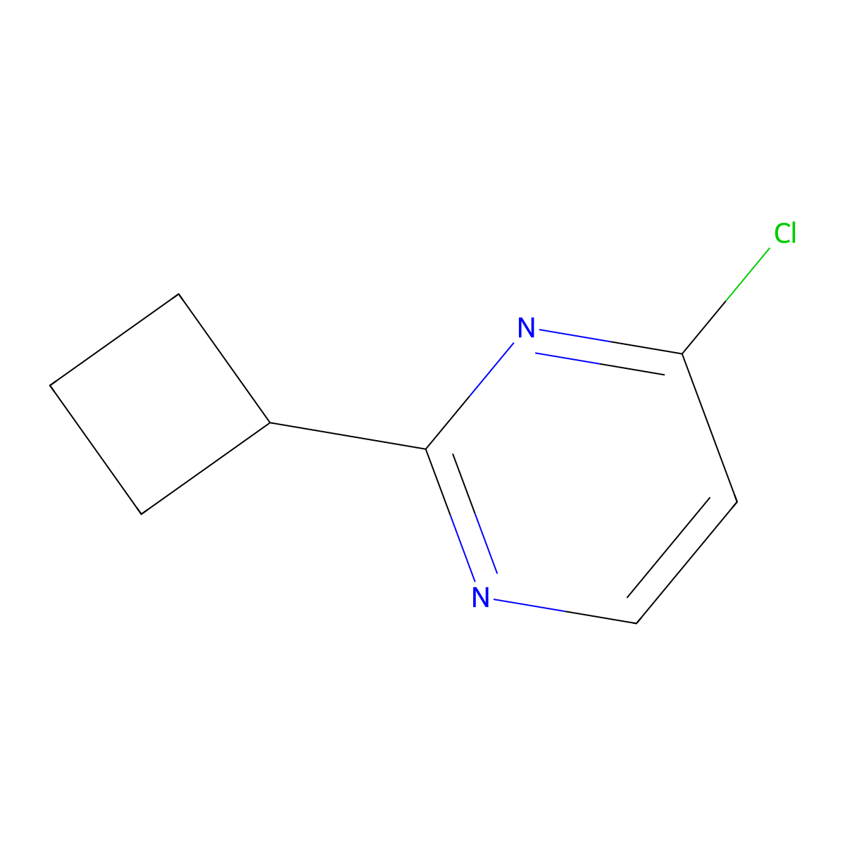 4-Chloro-2-cyclobutylpyrimidine molecular structure, CAS 1215072-91-5