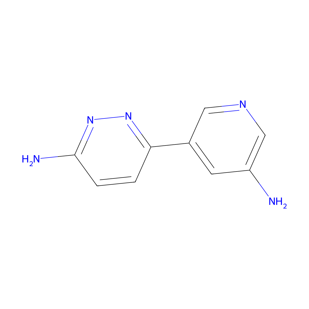 3-Amino-6-(5-aminopyridyl-3-yl)pyridazine molecular structure, CAS 1215072-95-9