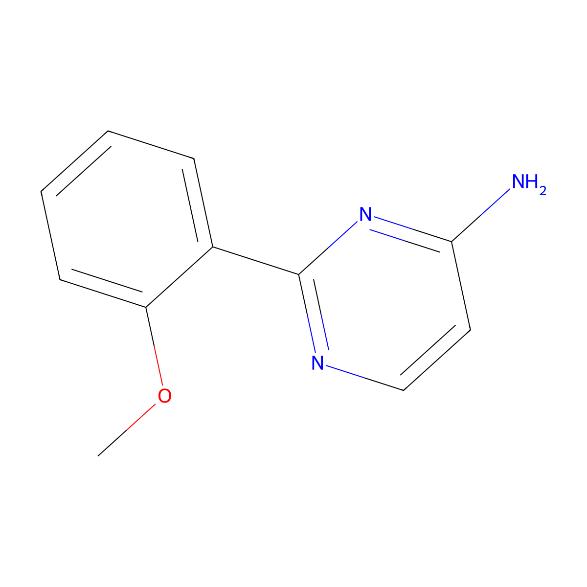 4-Amino-2-(2-methoxyphenyl)pyrimidine molecular structure, CAS 1215072-96-0