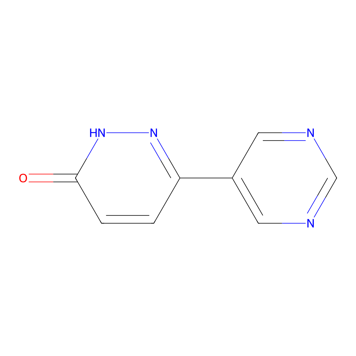 3-Hydroxy-6-(pyrimidyl-5-yl)pyridazine molecular structure, CAS 1215072-98-2