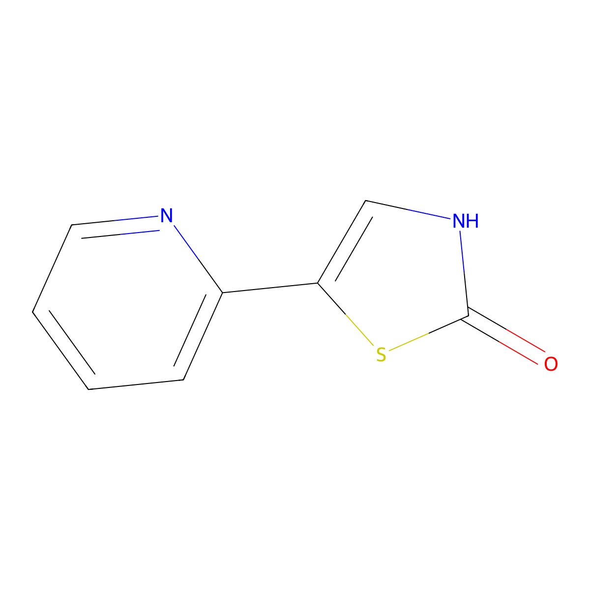 2-Hydroxy-5-(2-pyridyl)thiazole molecular structure, CAS 1215073-02-1
