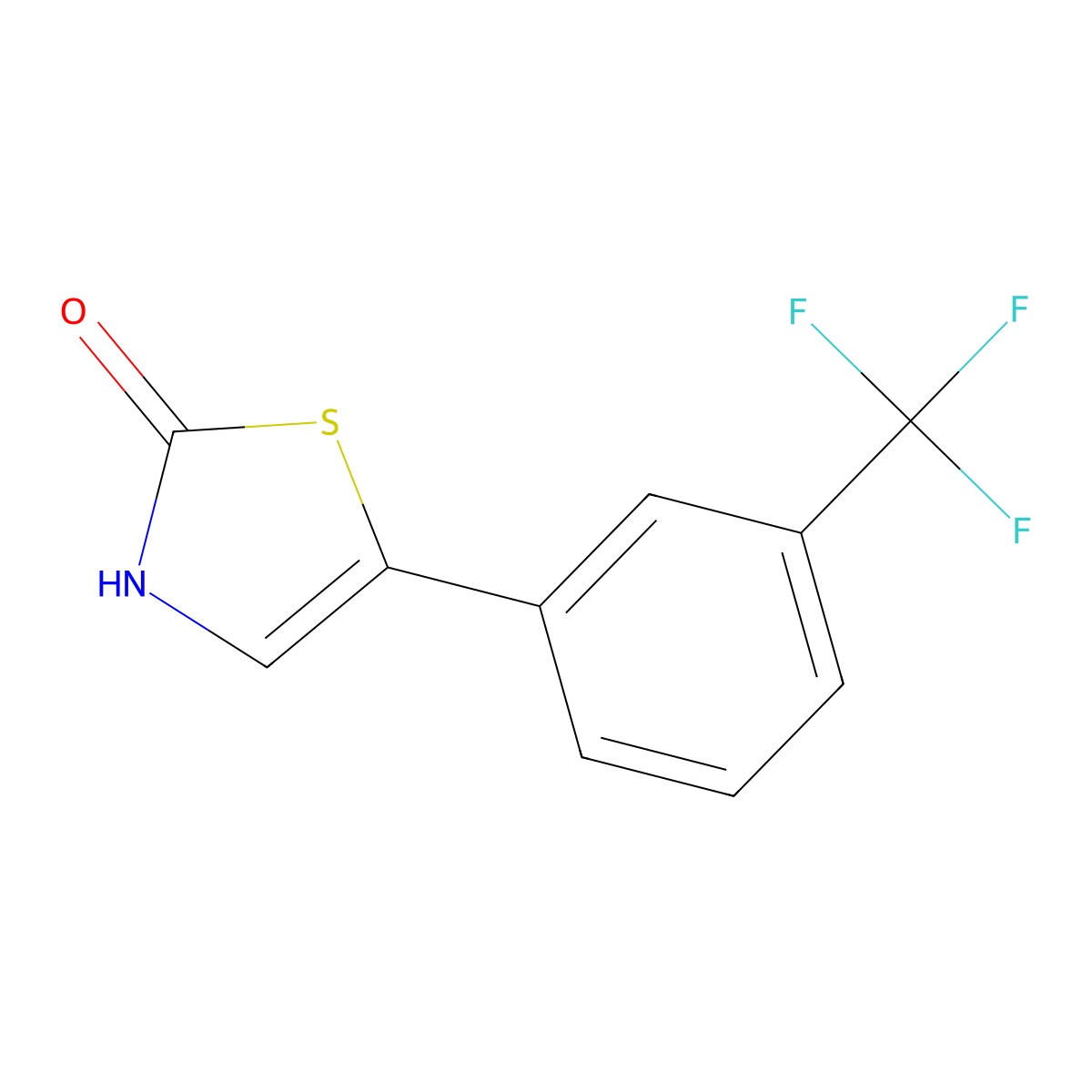 2-Hydroxy-5-(3-trifluoromethylphenyl)thiazole molecular structure, CAS 1215073-08-7