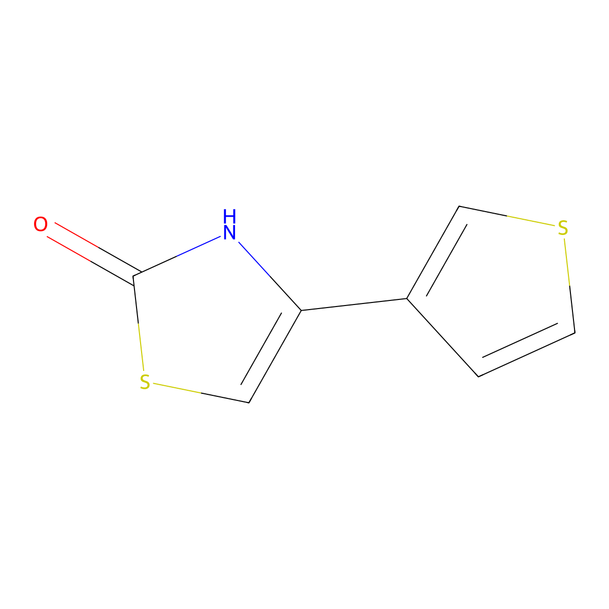 2-Hydroxy-4-(3-thienyl)thiazole molecular structure, CAS 1215073-16-7