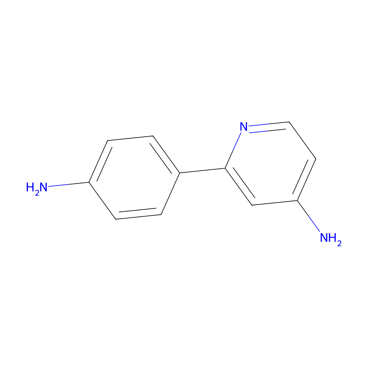 4-Amino-2-(4-aminophenyl)pyridine molecular structure, CAS 1215073-26-9