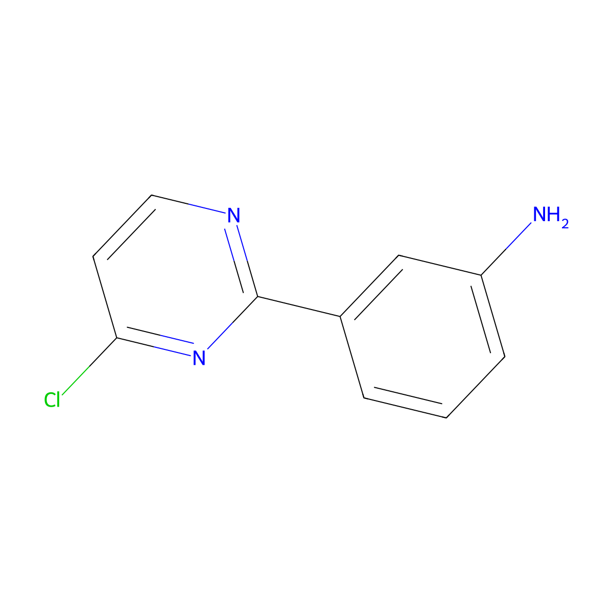 4-Chloro-2-(3-aminophenyl)pyrimidine molecular structure, CAS 1215073-47-4