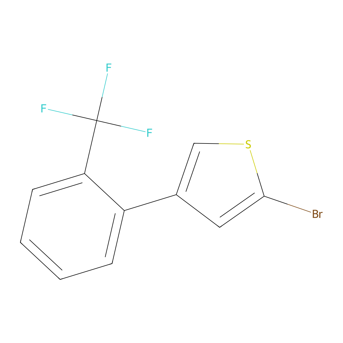 2-Bromo-4-(2-trifluoromethylphenyl)thiophene molecular structure, CAS 1215073-48-5