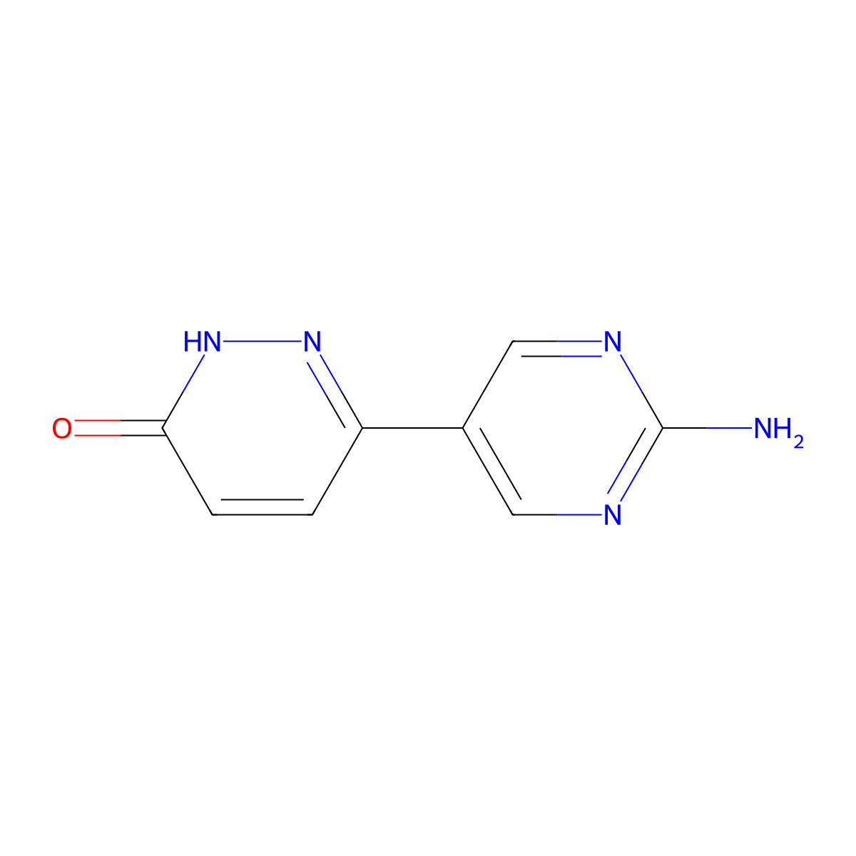 3-Hydroxy-6-(2-aminopyrimidyl-5-yl)pyridazine molecular structure, CAS 1215073-51-0