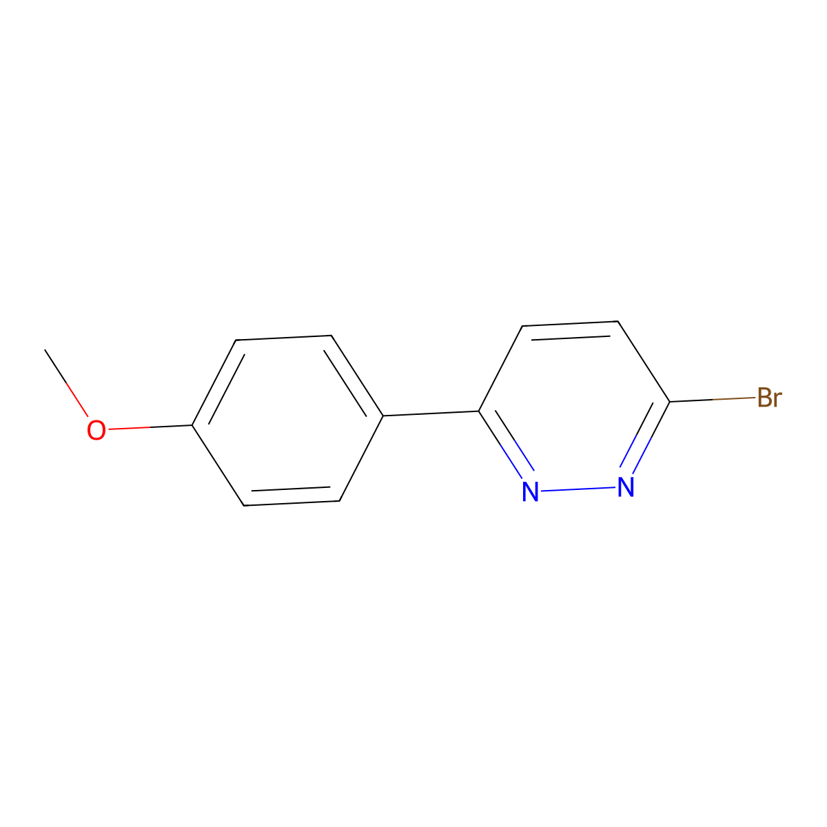 3-Bromo-6-(4-methoxyphenyl)pyridazine molecular structure, CAS 1215073-58-7