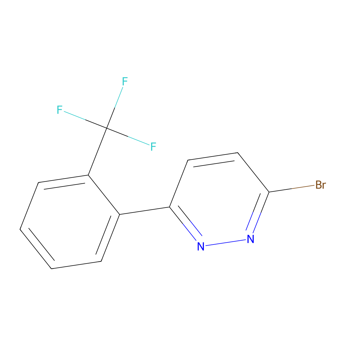 3-Bromo-6-(2-trifluoromethylphenyl)pyridazine molecular structure, CAS 1215073-60-1