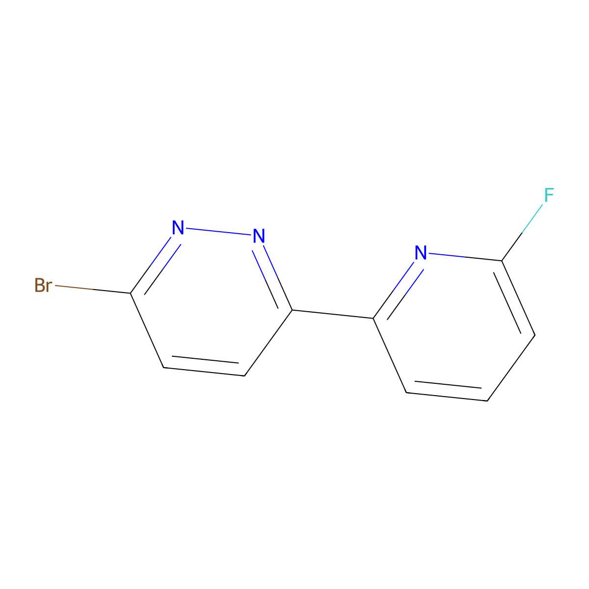 3-Bromo-6-(6-fluoropyridyl-2-yl)pyridazine molecular structure, CAS 1215073-62-3