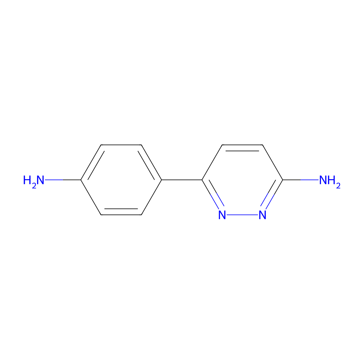 3-Amino-6-(4-aminophenyl)pyridazine molecular structure, CAS 1215073-63-4