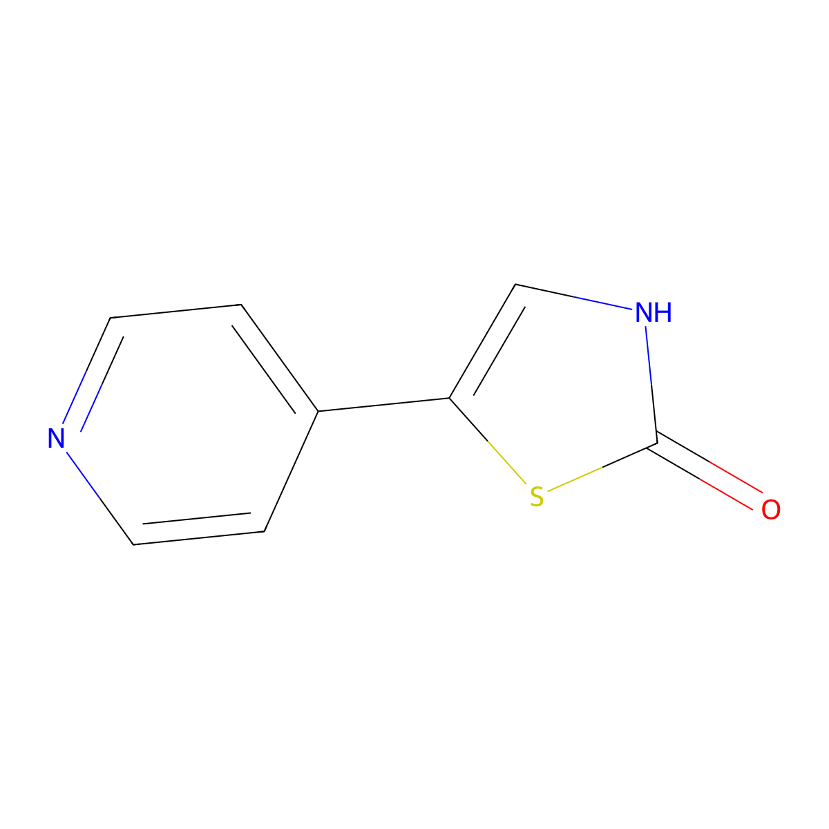 2-Hydroxy-5-(4-pyridyl)thiazole molecular structure, CAS 1215073-64-5