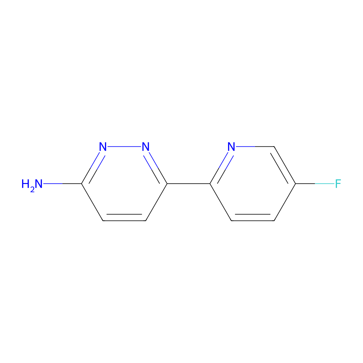 3-Amino-6-(5-fluoropyridyl-2-yl)pyridazine molecular structure, CAS 1215073-65-6