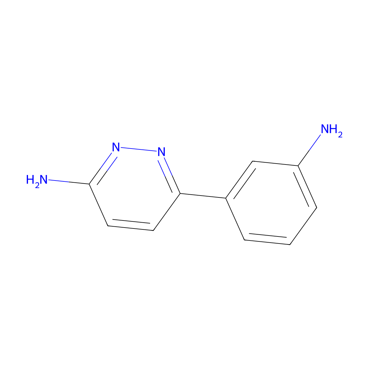 3-Amino-6-(3-aminophenyl)pyridazine molecular structure, CAS 1215073-73-6