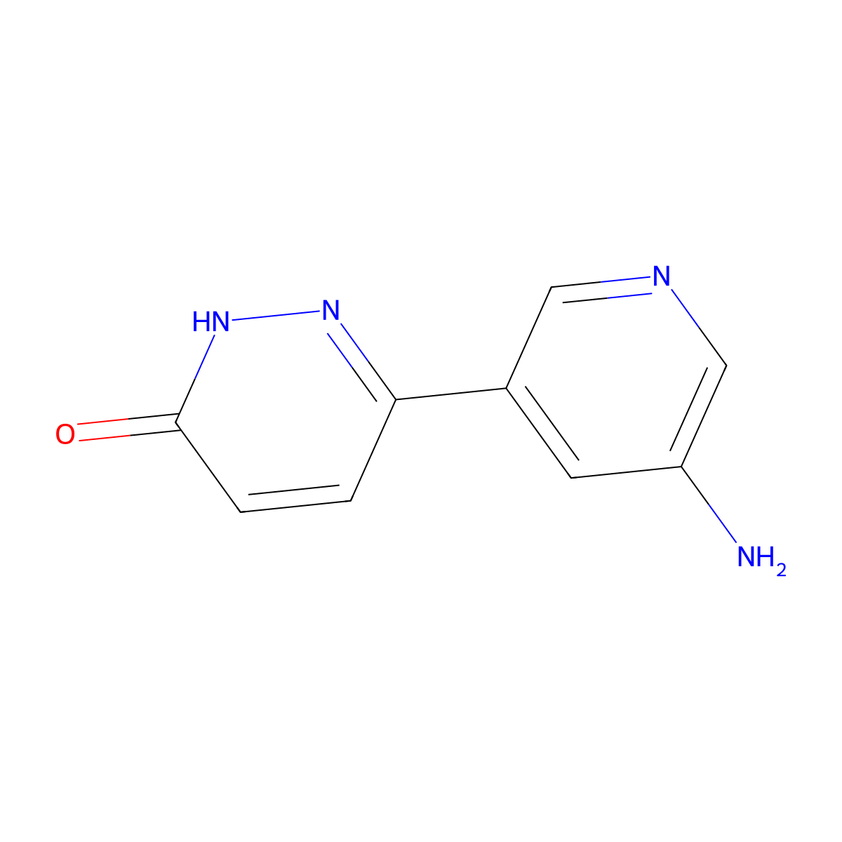 3-Hydroxy-6-(5-aminopyridyl-3-yl)pyridazine molecular structure, CAS 1215073-75-8