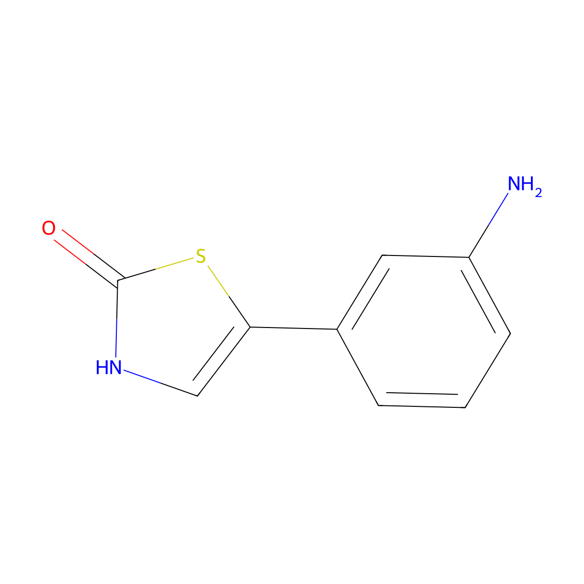 2-Hydroxy-5-(3-aminophenyl)thiazole molecular structure, CAS 1215073-80-5