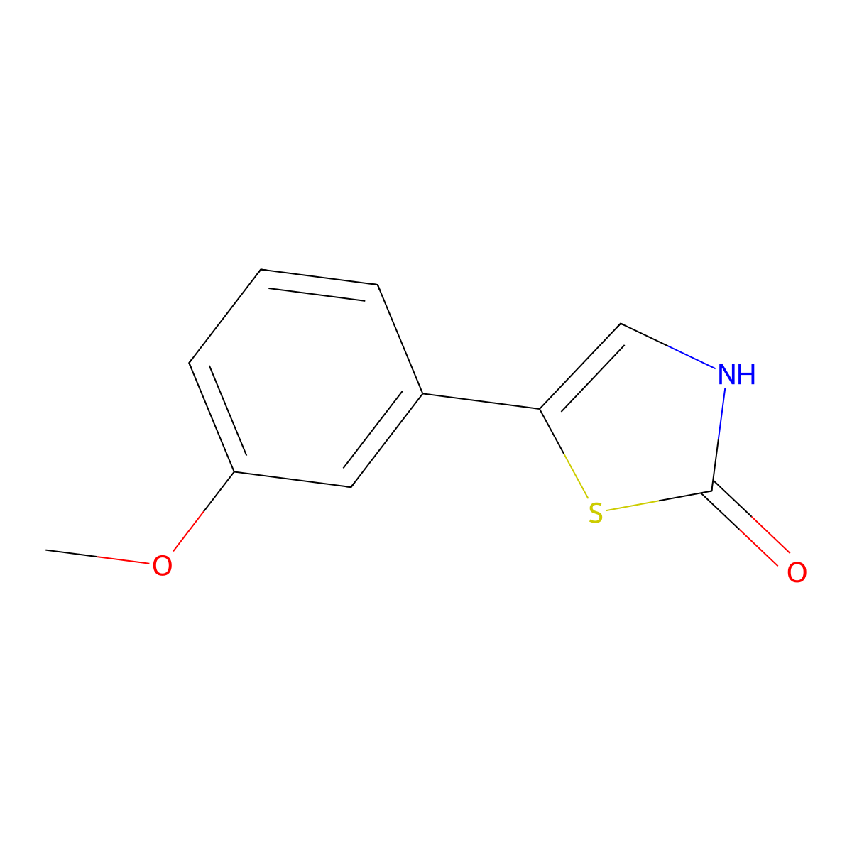 2-Hydroxy-5-(3-methoxyphenyl)thiazole molecular structure, CAS 1215073-82-7