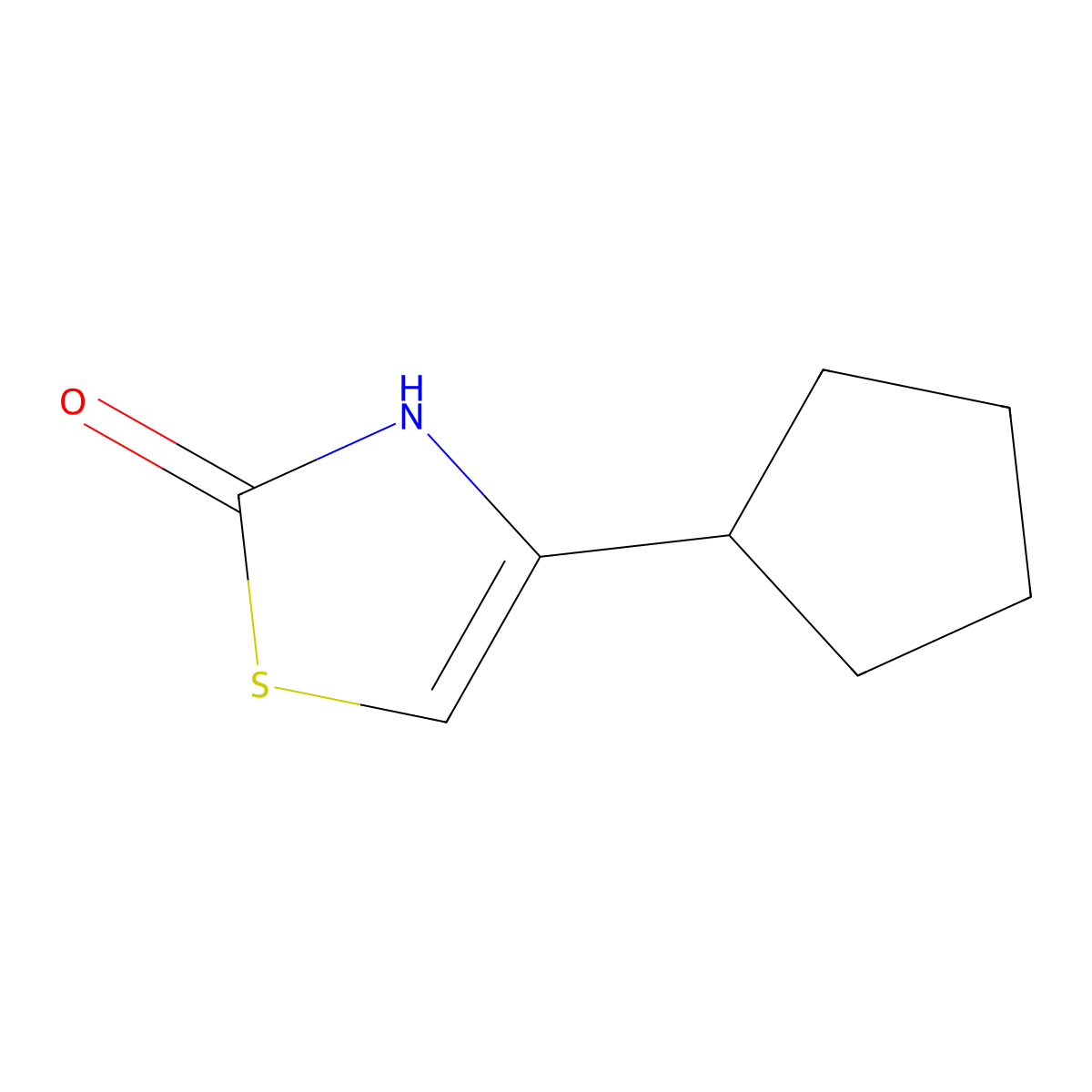 2-Hydroxy-4-(cyclopentyl)thiazole molecular structure, CAS 1215073-92-9