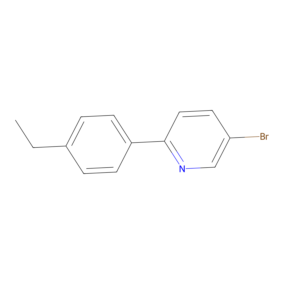 3-Bromo-6-(4-ethylphenyl)pyridine molecular structure, CAS 1215073-97-4