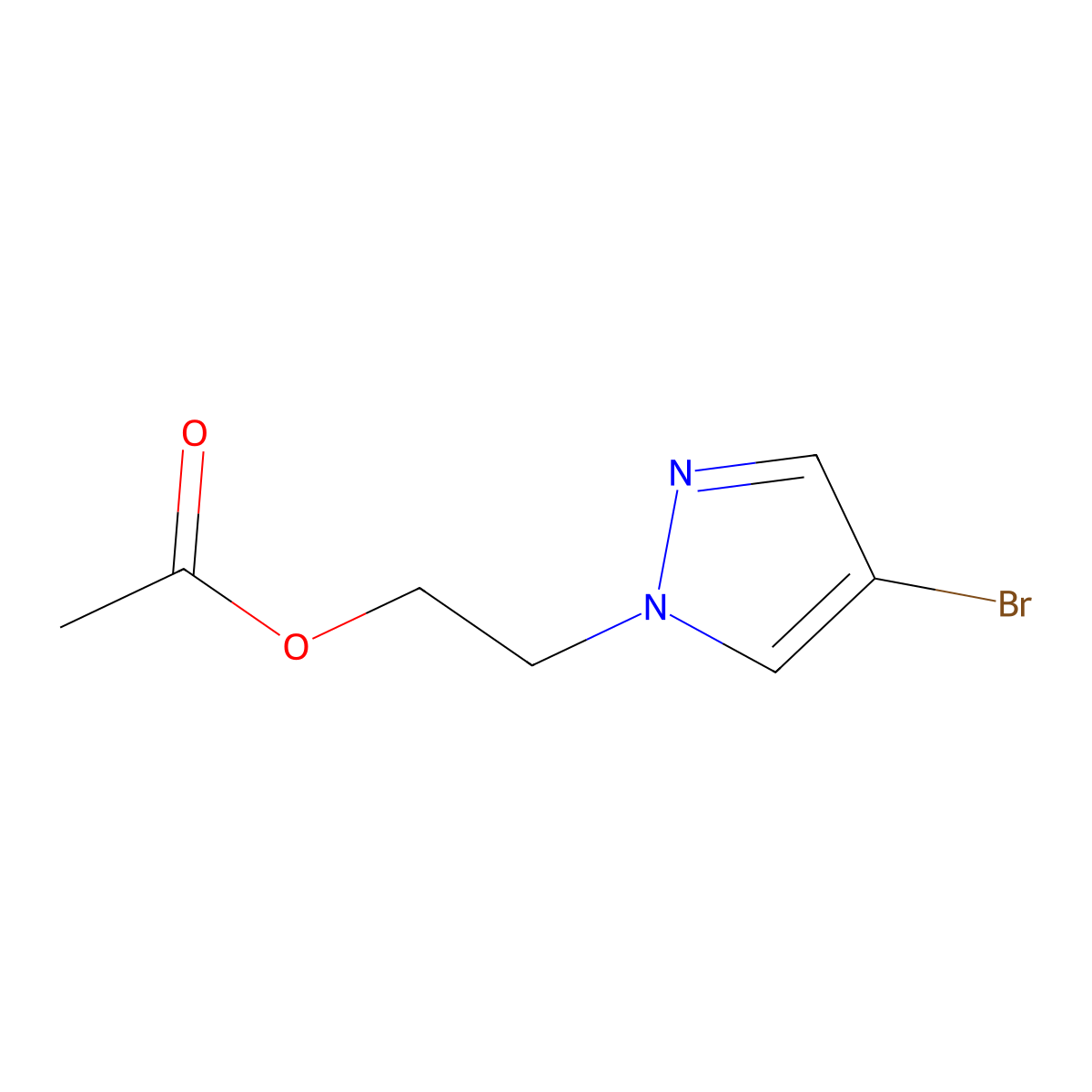 2-(4-Bromo-1-pyrazolyl)ethyl Acetate molecular structure, CAS 1215073-99-6