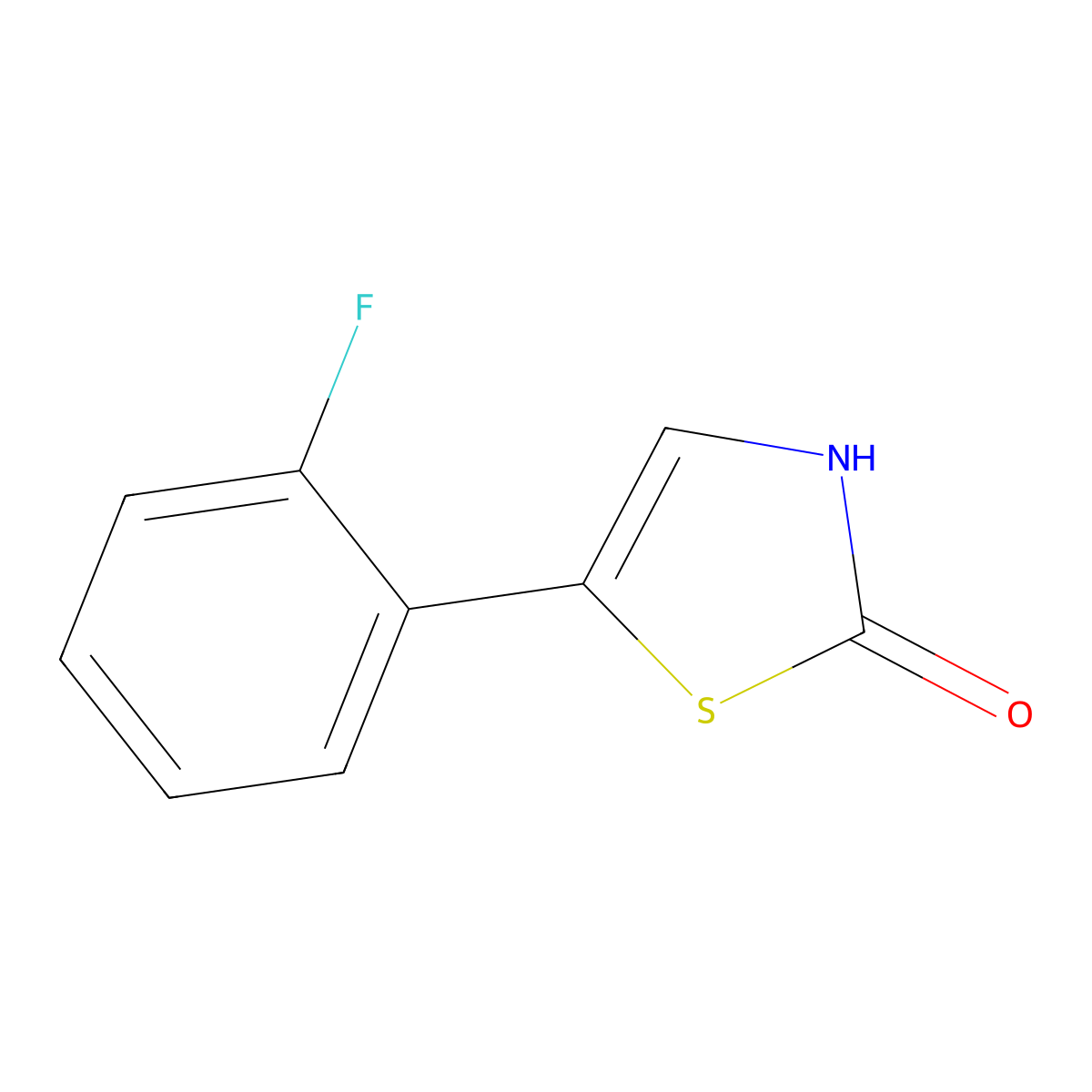 2-Hydroxy-5-(2-fluorolphenyl)thiazole molecular structure, CAS 1215074-09-1