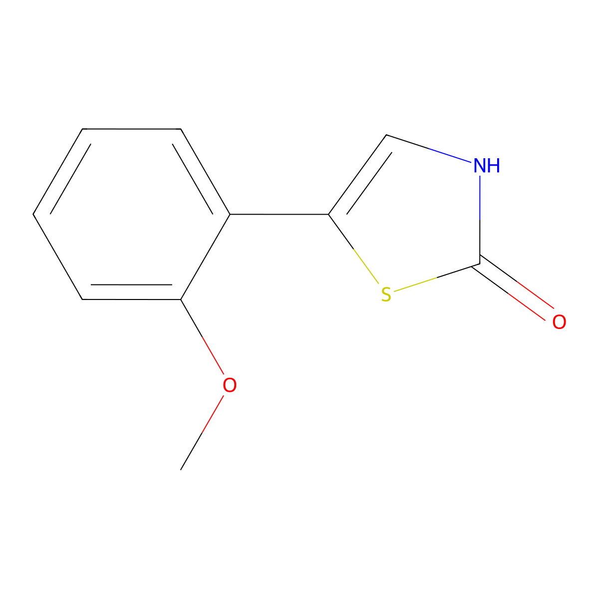 2-Hydroxy-5-(2-methoxyphenyl)thiazole molecular structure, CAS 1215074-10-4