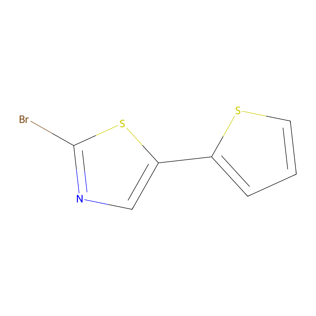 2-Bromo-5-(2-thienyl)thiazole molecular structure, CAS 1215074-11-5