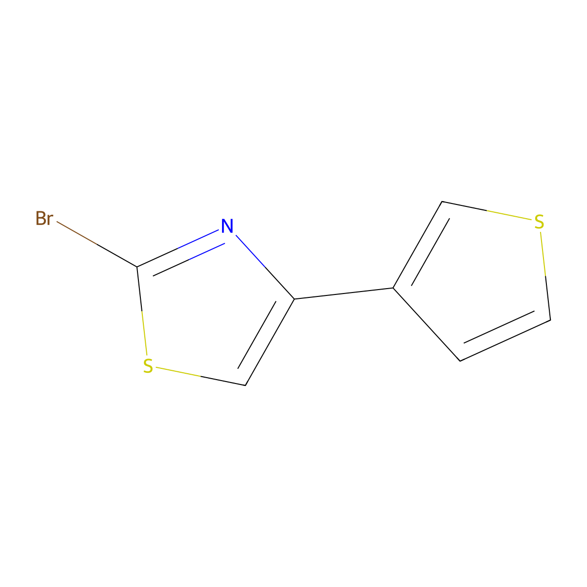 2-Bromo-4-(3-thienyl)thiazole molecular structure, CAS 1215074-13-7