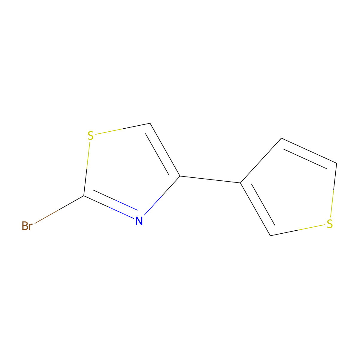 2-Bromo-4-(3-thienyl)thiazole molecular structure, CAS 1215074-13-7