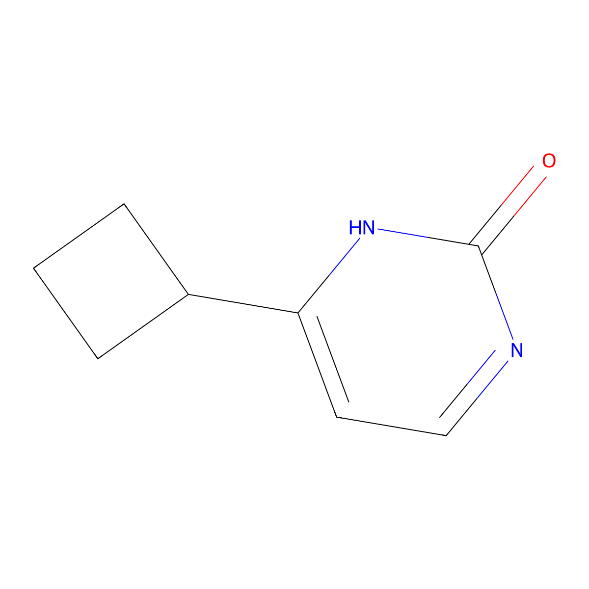 2-Hydroxy-4-(cyclobutyl)pyrimidine molecular structure, CAS 1215074-18-2