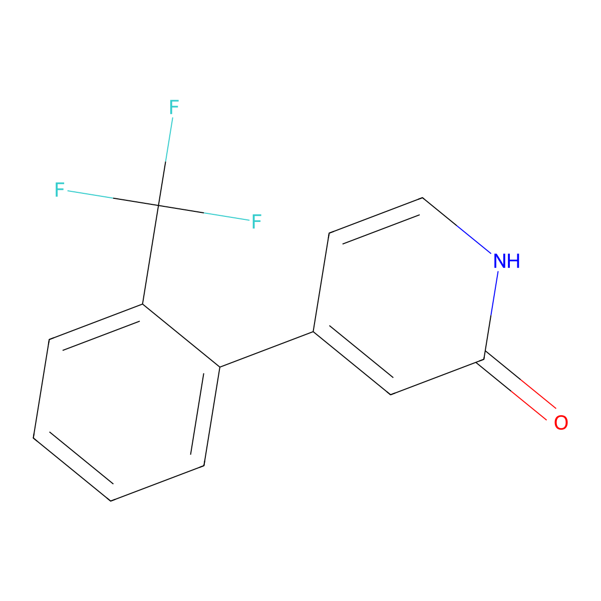 2-Hydroxy-4-(2-trifluoromethylphenyl)pyridine molecular structure, CAS 1215074-27-3
