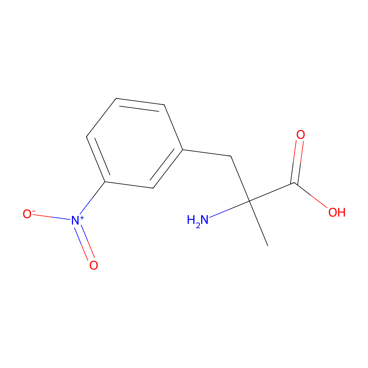 (2S)-2-amino-2-methyl-3-(3-nitrophenyl)propanoic acid molecular structure, CAS 1215092-14-0