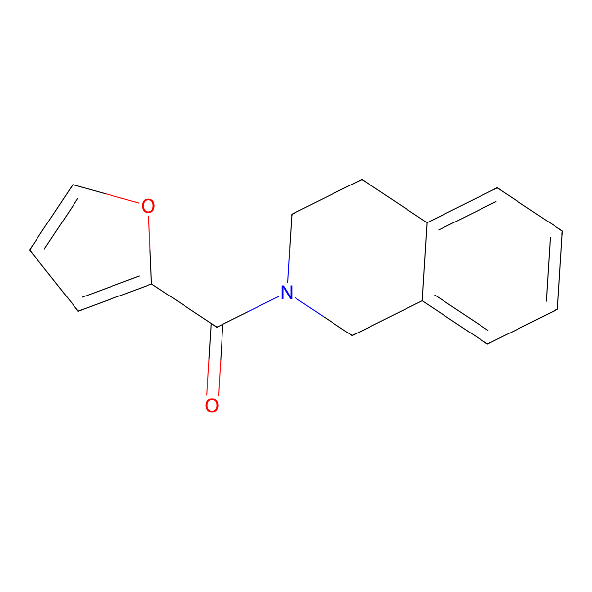 3,4-dihydro-1H-isoquinolin-2-yl(furan-2-yl)methanone molecular structure, CAS 121510-98-3