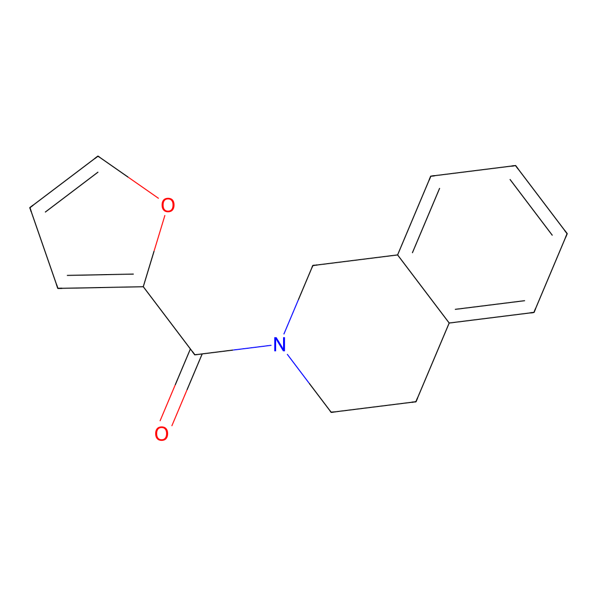 3,4-dihydro-1H-isoquinolin-2-yl(furan-2-yl)methanone molecular structure, CAS 121510-98-3