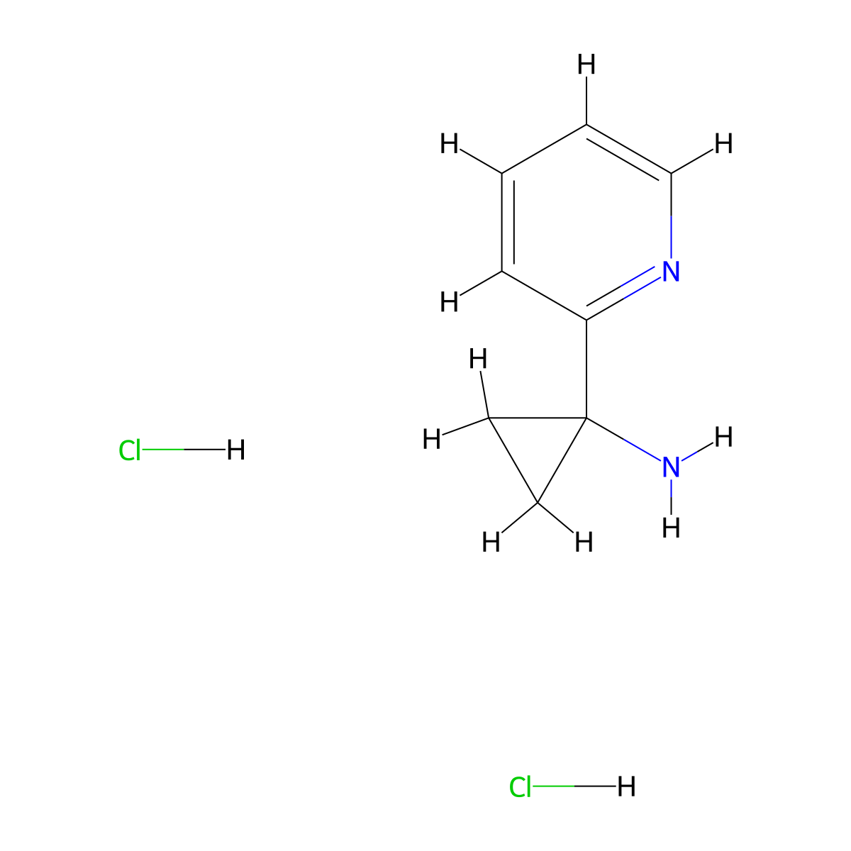 1-(2-Pyridyl)cyclopropylamine Dihydrochloride molecular structure, CAS 1215107-39-3