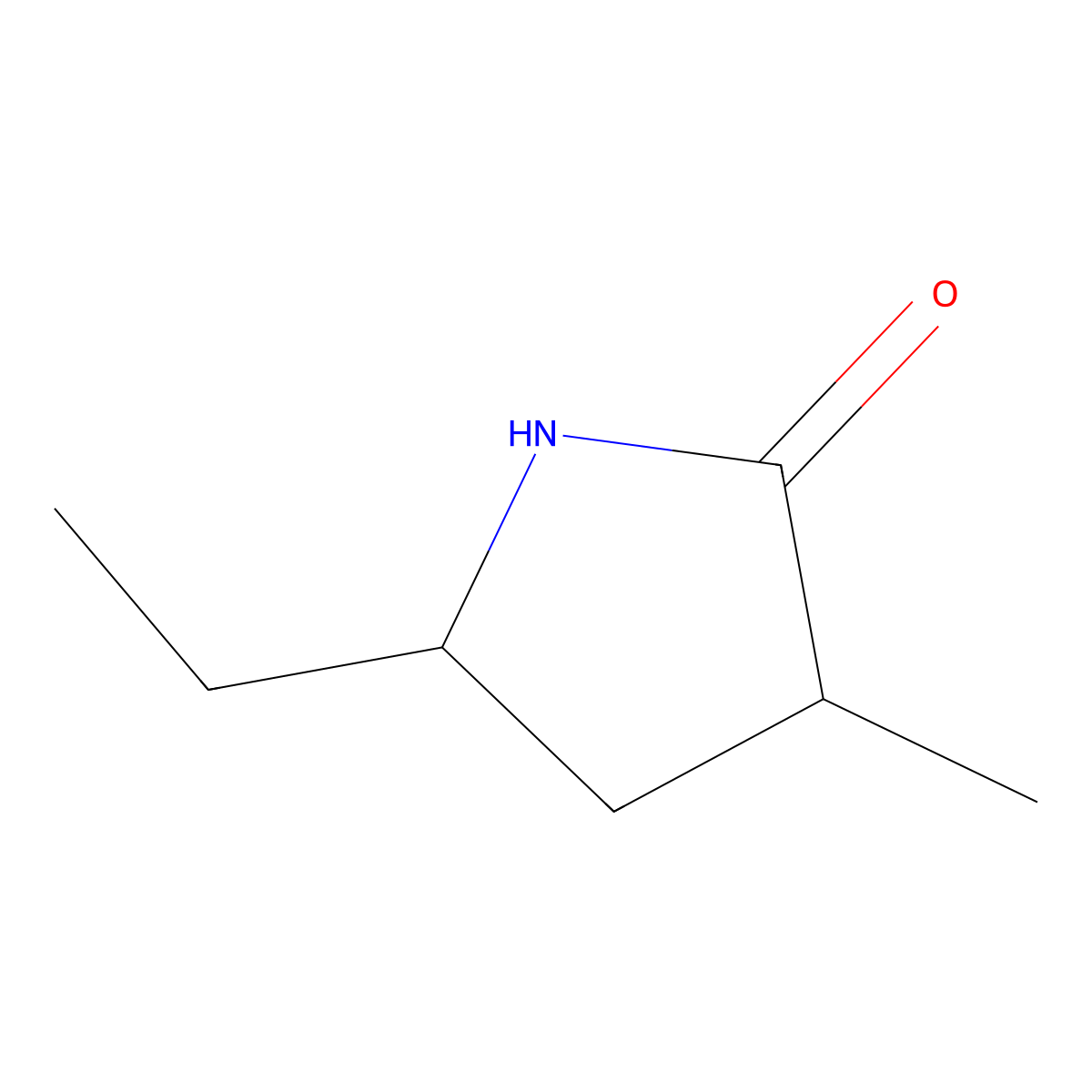 5-Ethyl-3-methylpyrrolidin-2-one molecular structure, CAS 1215126-78-5
