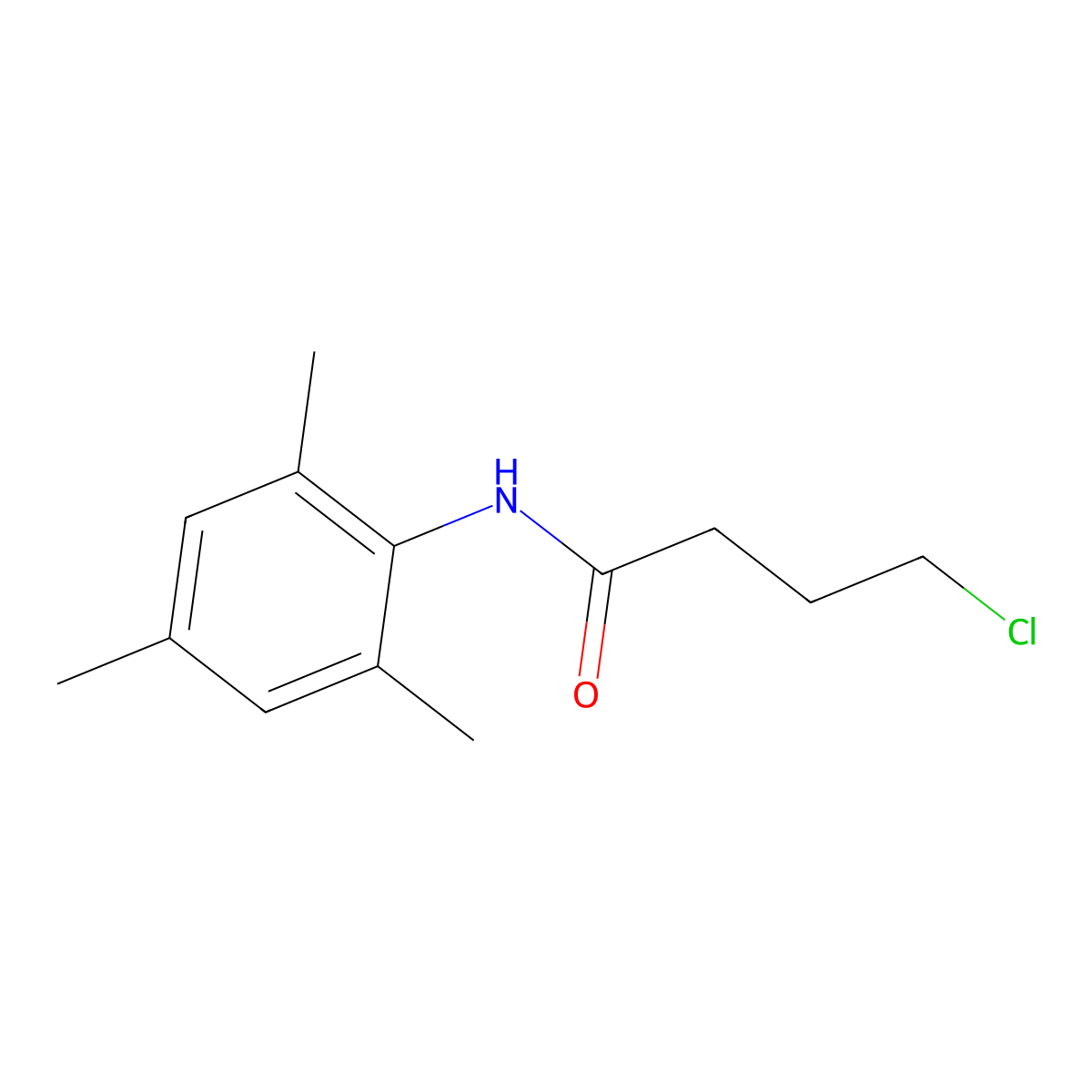 4-chloro-N-(2,4,6-trimethylphenyl)butanamide molecular structure, CAS 121513-35-7