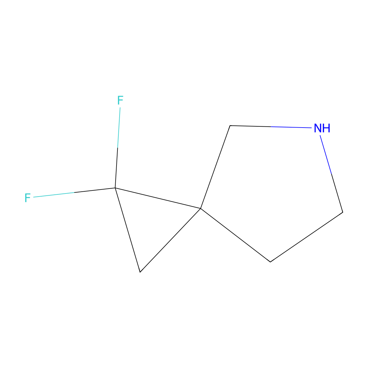 1,1-Difluoro-5-azaspiro[2.4]heptane molecular structure, CAS 1215166-77-0
