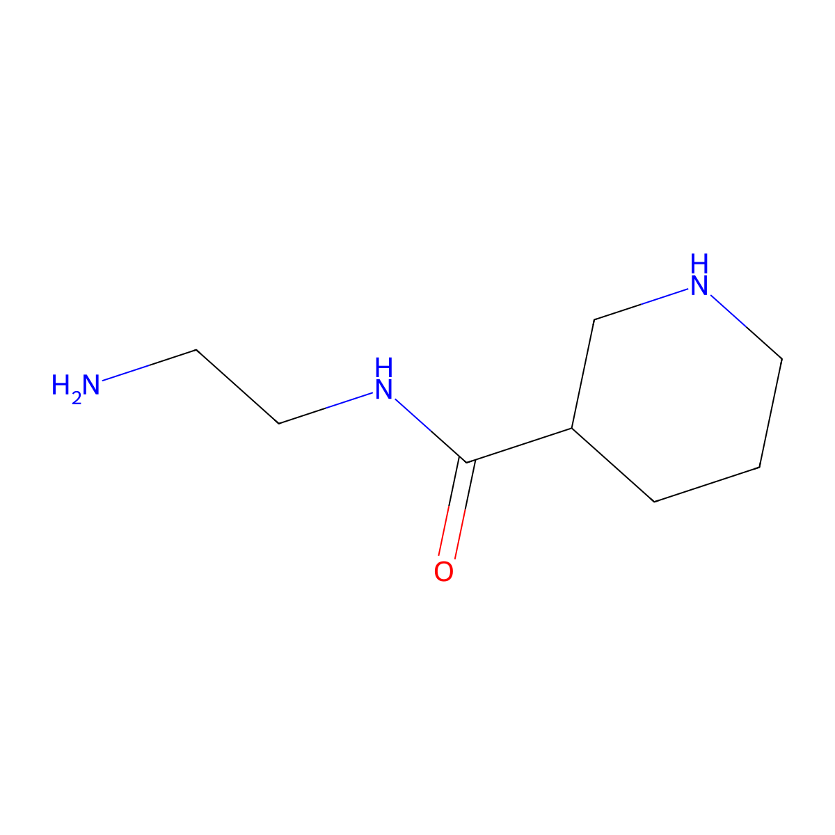 N-(2-aminoethyl)piperidine-3-carboxamide molecular structure, CAS 1215178-97-4