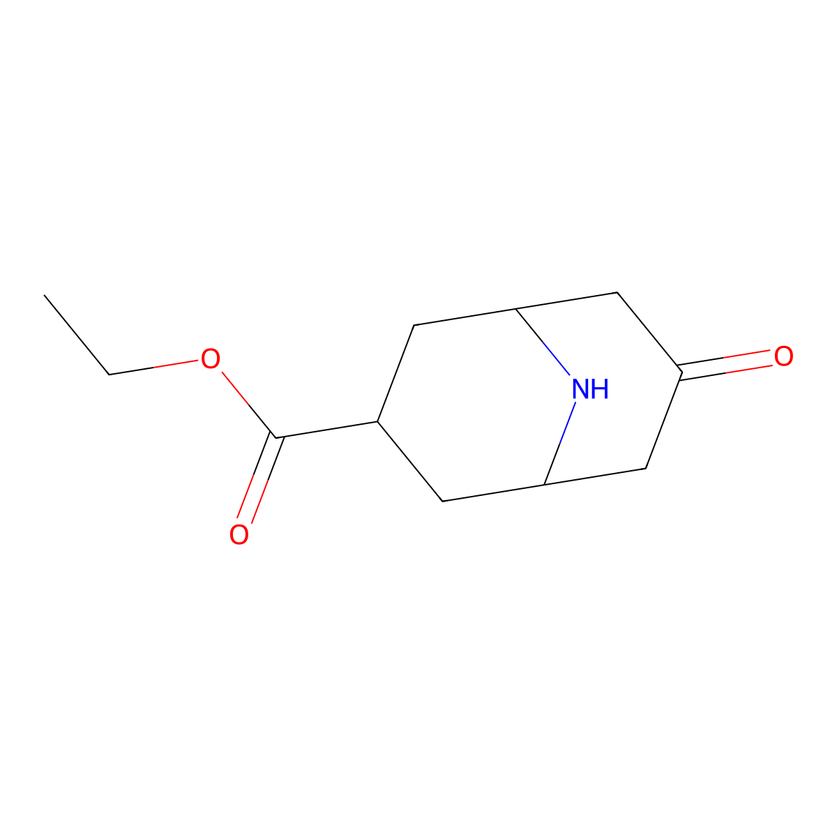 Ethyl 7-oxo-9-azabicyclo[3.3.1]nonane-3-carboxylate molecular structure, CAS 1215183-26-8