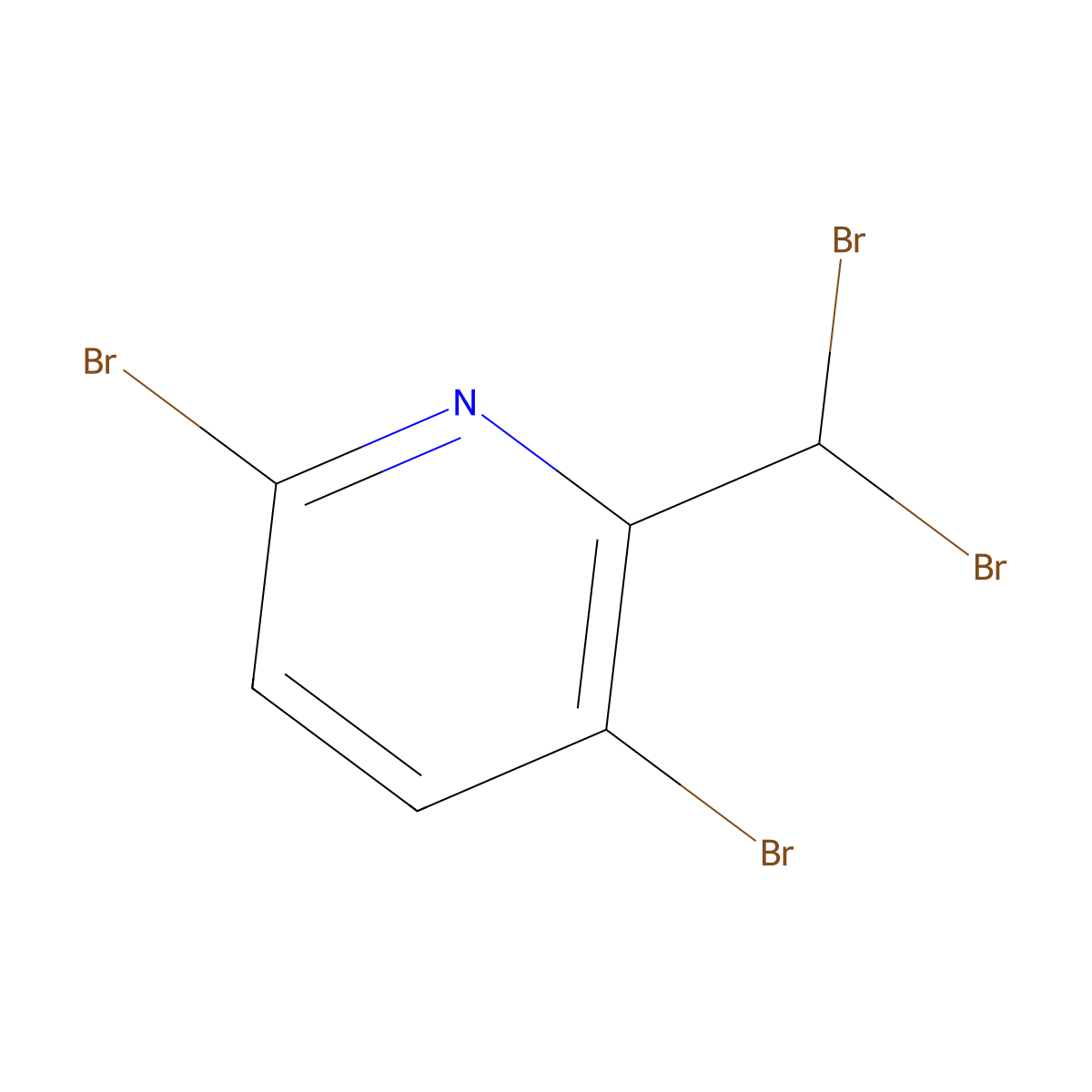 3,6-Dibromo-2-(dibromomethyl)pyridine molecular structure, CAS 1215183-86-0