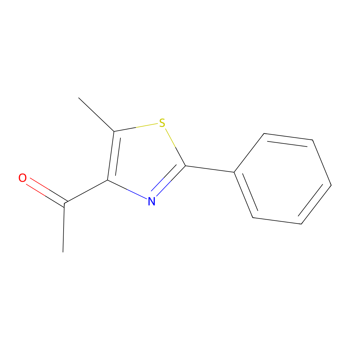 1-(5-Methyl-2-phenyl-1,3-thiazol-4-yl)ethanone molecular structure, CAS 121519-79-7