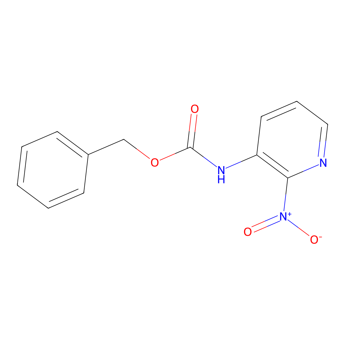 benzyl N-(2-nitropyridin-3-yl)carbamate molecular structure, CAS 1215196-29-4