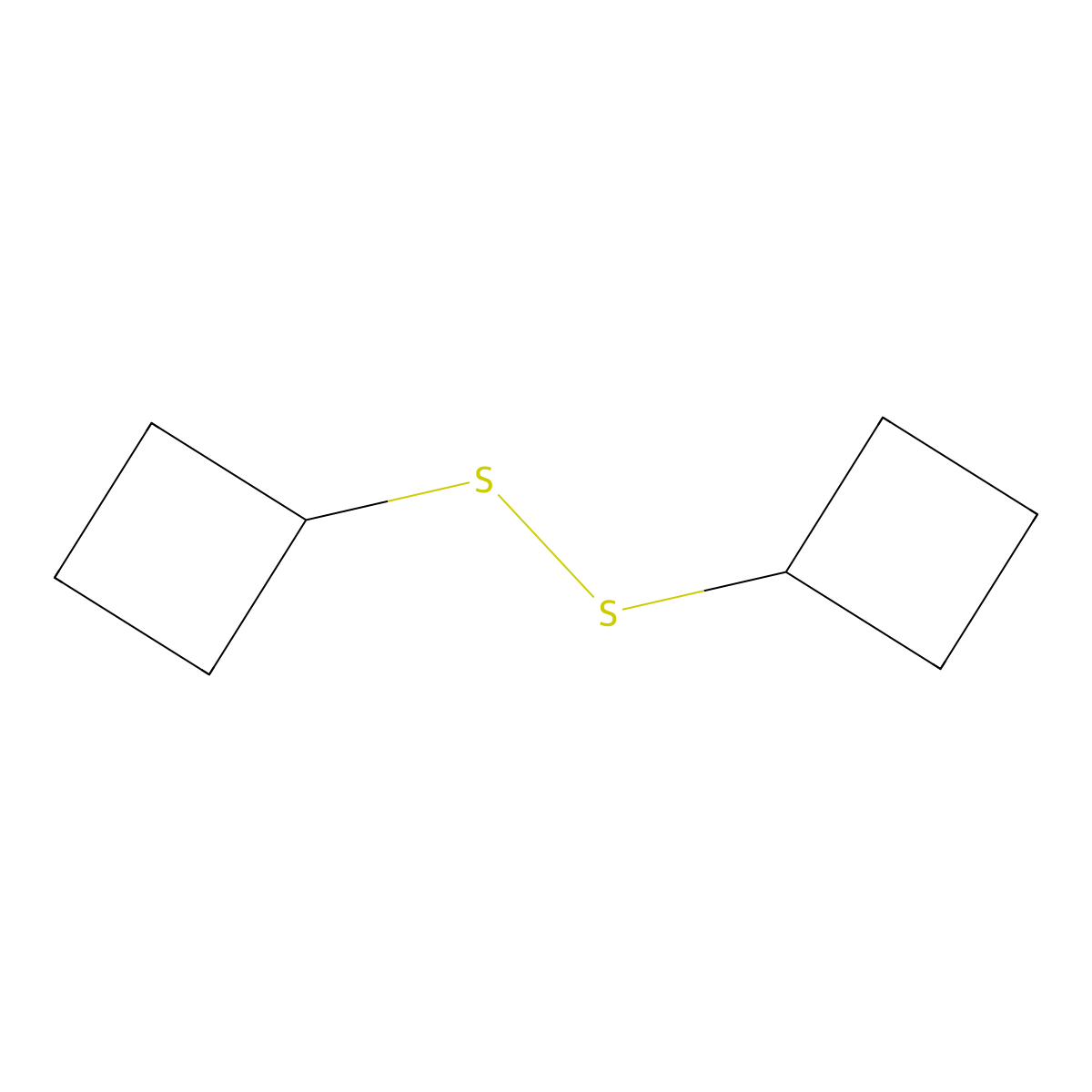 (Cyclobutyldisulfanyl)cyclobutane molecular structure, CAS 1215198-51-8