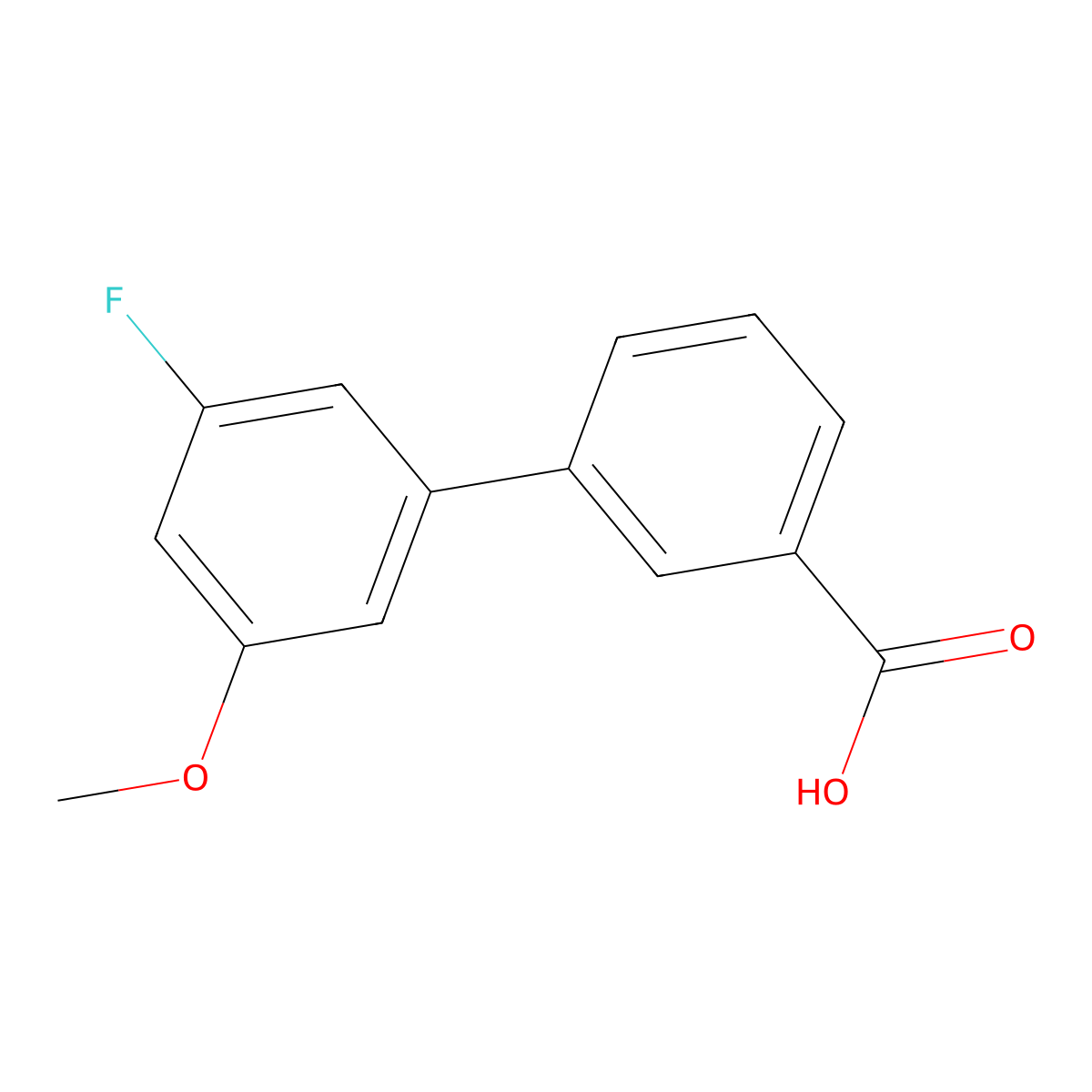 3'-Fluoro-5'-methoxybiphenyl-3-carboxylic acid molecular structure, CAS 1215205-10-9